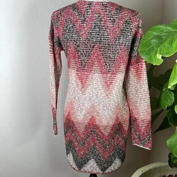 Lucky Brand Women’s Aztec Southwest Long Sweater Topper Car Coat Size Small - Picture 6 of 11